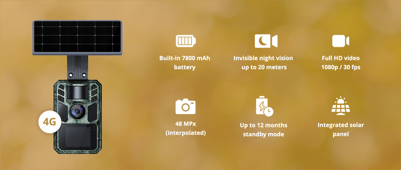 Wachman Alfa Live4G Trail Camera - Functies